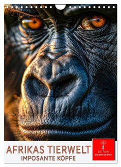 Afrikas Tierwelt - imposante Köpfe (Wandkalender 2025 DIN A4 hoch), CALVENDO Monatskalender