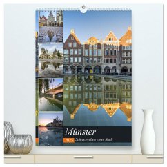 Münster - Spiegelwelten einer Stadt (hochwertiger Premium Wandkalender 2025 DIN A2 hoch), Kunstdruck in Hochglanz - Calvendo;Herzog, Gregor