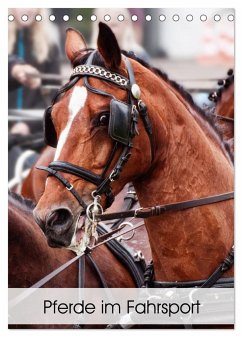 Pferde im Fahrsport (Tischkalender 2025 DIN A5 hoch), CALVENDO Monatskalender