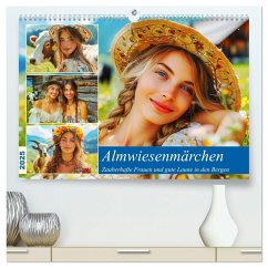 Almwiesenmärchen. Zauberhafte Frauen und gute Laune in den Bergen (hochwertiger Premium Wandkalender 2025 DIN A2 quer), Kunstdruck in Hochglanz