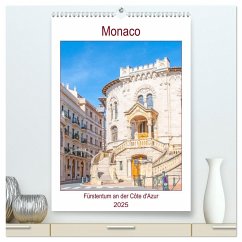 Monaco - Fürstentum an der Côte d'Azur (hochwertiger Premium Wandkalender 2025 DIN A2 hoch), Kunstdruck in Hochglanz