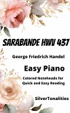 Sarabande HWV 437 Easy Piano Sheet Music with Colored Notation (fixed-layout eBook, ePUB)
