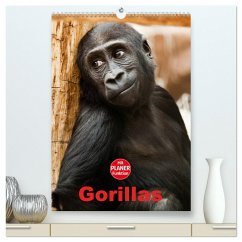 Gorillas (hochwertiger Premium Wandkalender 2025 DIN A2 hoch), Kunstdruck in Hochglanz