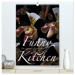 Funny Kitchen - Der verrückte Küchenplaner (hochwertiger Premium Wandkalender 2025 DIN A2 hoch), Kunstdruck in Hochglanz - Calvendo;Bruhn, Olaf