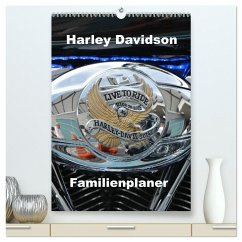 Harley Davidson Familienplaner (hochwertiger Premium Wandkalender 2025 DIN A2 hoch), Kunstdruck in Hochglanz