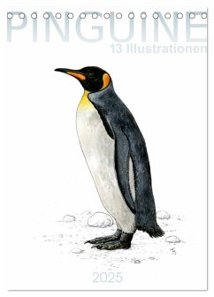 Pinguine - 13 Illustrationen (Tischkalender 2025 DIN A5 hoch), CALVENDO Monatskalender - Calvendo;Spangenberg, Frithjof