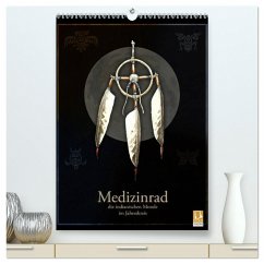 Medizinrad - die indianischen Monde im Jahreskreis (hochwertiger Premium Wandkalender 2025 DIN A2 hoch), Kunstdruck in Hochglanz
