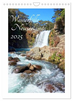 Wasserfälle Neuseelands (Wandkalender 2025 DIN A4 hoch), CALVENDO Monatskalender