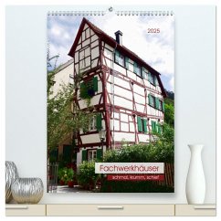 Fachwerkhäuser - schmal, krumm, schief (hochwertiger Premium Wandkalender 2025 DIN A2 hoch), Kunstdruck in Hochglanz