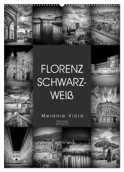 FLORENZ SCHWARZWEIß (Wandkalender 2025 DIN A2 hoch), CALVENDO Monatskalender