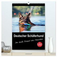 Deutscher Schäferhund - Der beste Freund des Menschen (hochwertiger Premium Wandkalender 2025 DIN A2 hoch), Kunstdruck in Hochglanz - Calvendo;Schiller, Petra