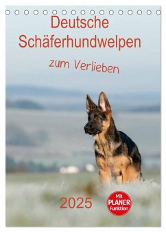 Deutsche Schäferhundwelpen zum Verlieben (Tischkalender 2025 DIN A5 hoch), CALVENDO Monatskalender