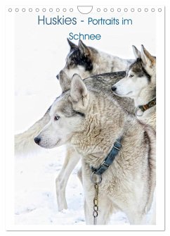 Huskies - Portraits im Schnee (Wandkalender 2025 DIN A4 hoch), CALVENDO Monatskalender