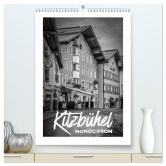 Kitzbühel Monochrom (hochwertiger Premium Wandkalender 2025 DIN A2 hoch), Kunstdruck in Hochglanz