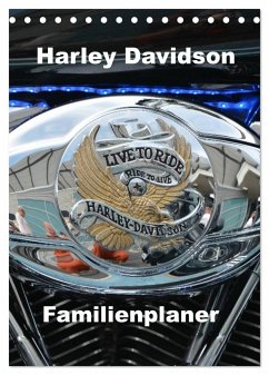 Harley Davidson Familienplaner (Tischkalender 2025 DIN A5 hoch), CALVENDO Monatskalender