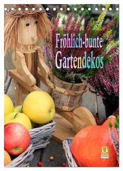 Fröhlich-bunte Gartendekos (Tischkalender 2025 DIN A5 hoch), CALVENDO Monatskalender