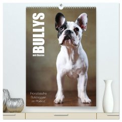 Bullys mit Charme - Französische Bulldoggen im Portrait (hochwertiger Premium Wandkalender 2025 DIN A2 hoch), Kunstdruck in Hochglanz