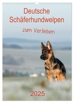 Deutsche Schäferhundwelpen zum Verlieben (Wandkalender 2025 DIN A3 hoch), CALVENDO Monatskalender