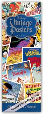 Disney Vintage Posters - Original Disney Filmplakate 2025 - Slimline-Kalender - Danilo