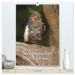 Der Nymphensittich-Terminplaner (hochwertiger Premium Wandkalender 2025 DIN A2 hoch), Kunstdruck in Hochglanz