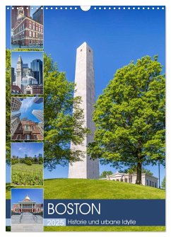 BOSTON Historie und urbane Idylle (Wandkalender 2025 DIN A3 hoch), CALVENDO Monatskalender