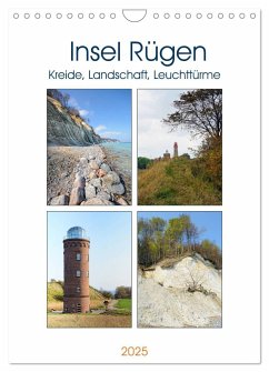 Insel Rügen - Kreide, Landschaft, Leuchttürme (Wandkalender 2025 DIN A4 hoch), CALVENDO Monatskalender