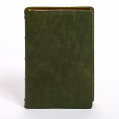 Cover KJV Giant Print Bible, Holman Handcrafted Collection, Marbled Olive Premium Calfskin