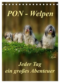 PON-Welpen - jeder Tag ein großes Abenteuer / Planer (Tischkalender 2025 DIN A5 hoch), CALVENDO Monatskalender