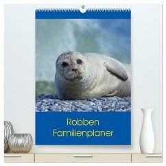 Robben Familienplaner (hochwertiger Premium Wandkalender 2025 DIN A2 hoch), Kunstdruck in Hochglanz