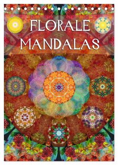 FLORALE MANDALAS (Tischkalender 2025 DIN A5 hoch), CALVENDO Monatskalender
