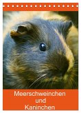 Meerschweinchen und Kaninchen Familienplaner (Tischkalender 2025 DIN A5 hoch), CALVENDO Monatskalender