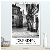 Dresden Traumstadt in Schwarz-Weiß (hochwertiger Premium Wandkalender 2025 DIN A2 hoch), Kunstdruck in Hochglanz