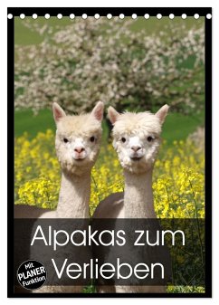 Alpakas zum Verlieben (Tischkalender 2025 DIN A5 hoch), CALVENDO Monatskalender - Calvendo;Rentschler, Heidi