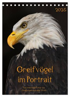 Greifvögel im Portrait (Tischkalender 2025 DIN A5 hoch), CALVENDO Monatskalender