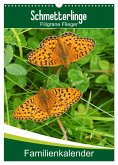 Schmetterlinge: Filigrane Flieger / Familienkalender (Wandkalender 2025 DIN A3 hoch), CALVENDO Monatskalender