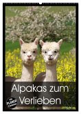 Alpakas zum Verlieben (Wandkalender 2025 DIN A2 hoch), CALVENDO Monatskalender