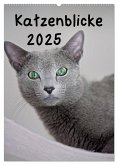 Katzenblicke 2025 (Wandkalender 2025 DIN A2 hoch), CALVENDO Monatskalender