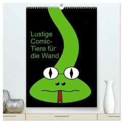 Lustige Comic-Tiere für die Wand (hochwertiger Premium Wandkalender 2025 DIN A2 hoch), Kunstdruck in Hochglanz