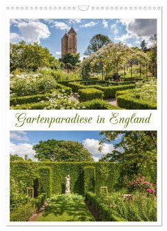 Gartenparadiese in England (Wandkalender 2025 DIN A3 hoch), CALVENDO Monatskalender