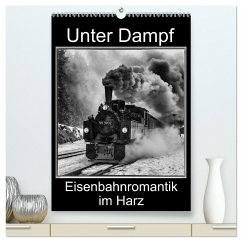 Unter Dampf. Eisenbahnromantik im Harz (hochwertiger Premium Wandkalender 2025 DIN A2 hoch), Kunstdruck in Hochglanz - Calvendo;Maurer, Marion