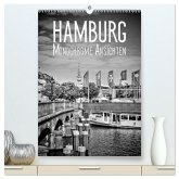 HAMBURG Monochrome Ansichten (hochwertiger Premium Wandkalender 2025 DIN A2 hoch), Kunstdruck in Hochglanz