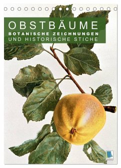 Obstbäume: Botanische Zeichnungen und historische Stiche (Tischkalender 2025 DIN A5 hoch), CALVENDO Monatskalender - Calvendo