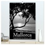 Mallorca Impressionen in schwarz-weiß (hochwertiger Premium Wandkalender 2025 DIN A2 hoch), Kunstdruck in Hochglanz