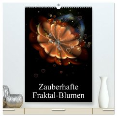 Zauberhafte Fraktal-Blumen (hochwertiger Premium Wandkalender 2025 DIN A2 hoch), Kunstdruck in Hochglanz - Calvendo;Gaymard, Alain