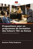 Propositions pour un programme de formation des tuteurs TAC au Kenya