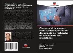 Classement des pages Web académiques et des documents de recherche en fonction de leur importance - Selvan, Mercy Paul;S, Jancy;D, Usha Nandini