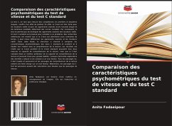 Comparaison des caractéristiques psychométriques du test de vitesse et du test C standard - Fadaeipour, Anita