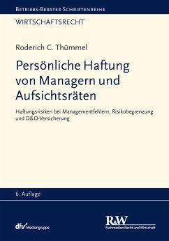 Persönliche Haftung von Managern und Aufsichtsräten (eBook, ePUB) - Thümmel, Roderich C.