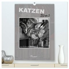 Katzen Blues / Planer (hochwertiger Premium Wandkalender 2025 DIN A2 hoch), Kunstdruck in Hochglanz