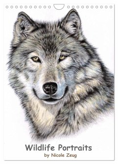 Wildlife Portraits (Wandkalender 2025 DIN A4 hoch), CALVENDO Monatskalender